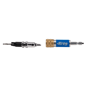 ה-Kreg Quick-Flip הופך את העבודה עם חור כיס למהירה ויעילה. עברו בקלות בין קידוח להברגה באותו כלי, וחסכו זמן יקר בכל פרויקט.