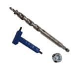 עם ערכת Kreg Easy-Set Drill Bit, אתם מקבלים את כל מה שצריך כדי לקדוח חורי כיס מדויקים בקלות. סט זה כולל מקדח איכותי, צווארון עצירה עם סימונים ברורים (לחומרים בעובי 1/2", 3/4", 1 1/2"), ומדיד עובי מובנה עם מפתח הקס. הגדרות מהירות, תוצאות מושלמות – ללא ניחושים!