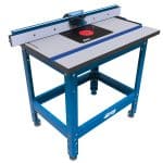 שולחן ניתוב Kreg Precision Router Table System עם גדר דיוק מאלומיניום, משטח עבודה גדול וסטנד פלדה מתכוונן.